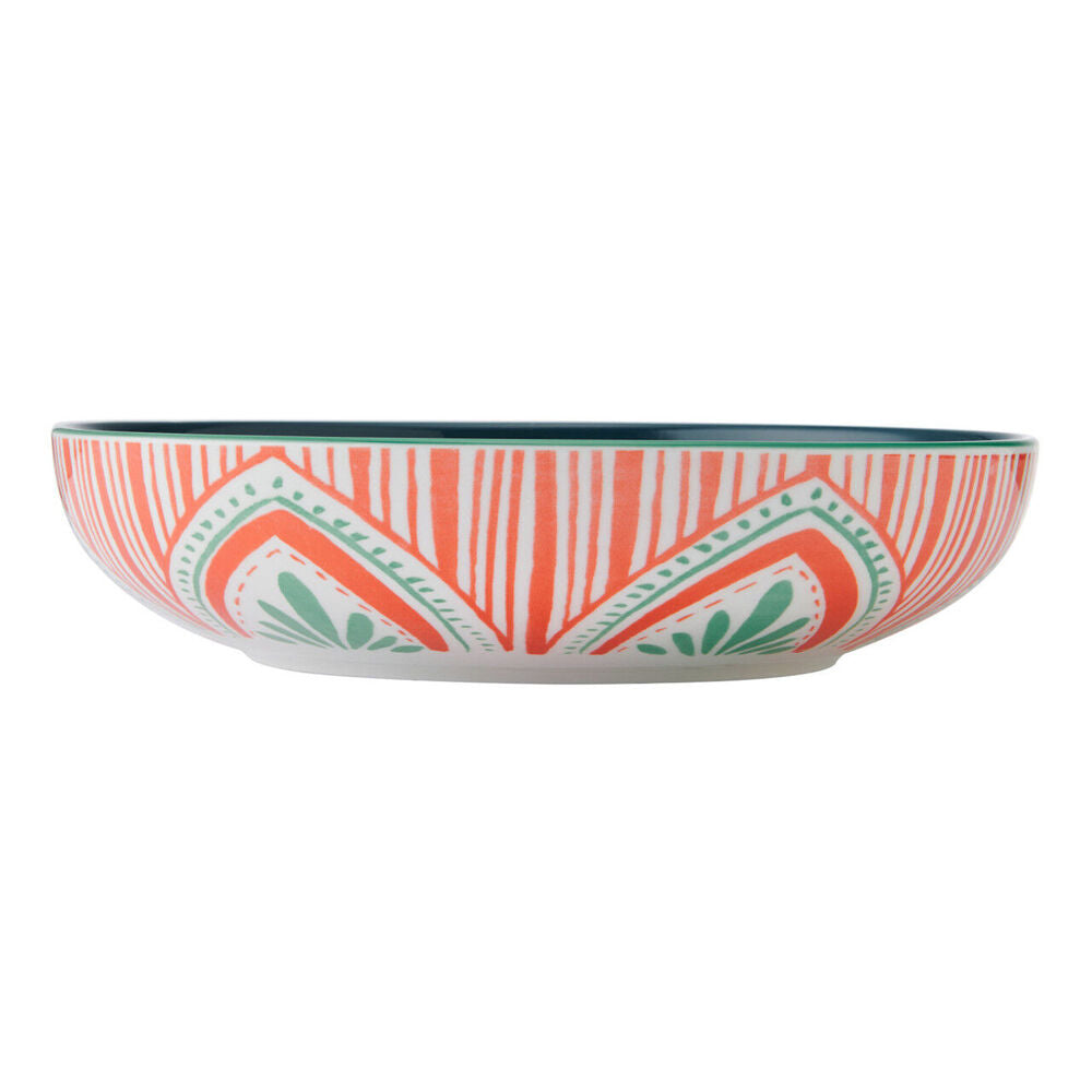 Mikasa Folk Pattern Ceramic Bowl Dish Salad Serving Round Dinnerware 21cm — image 4