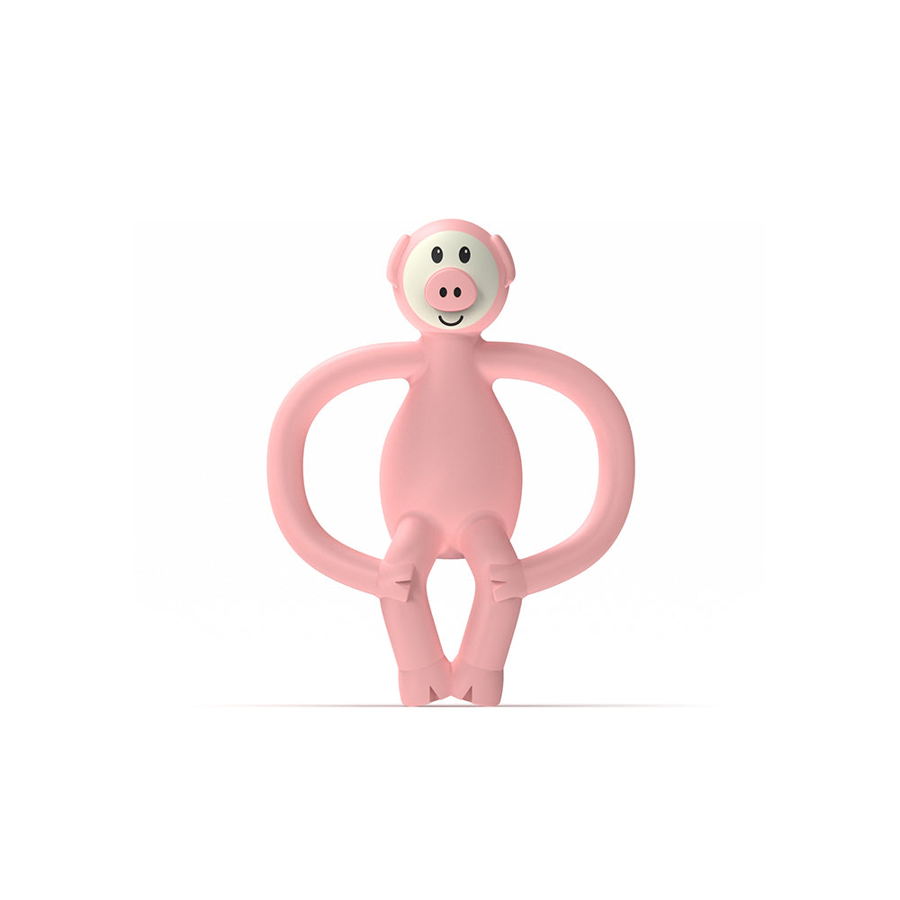 Matchstick Monkey Matchstick 11cm Monkey Animal Anti Microbial Teether Toy Baby/Infant 6-18m Pig
