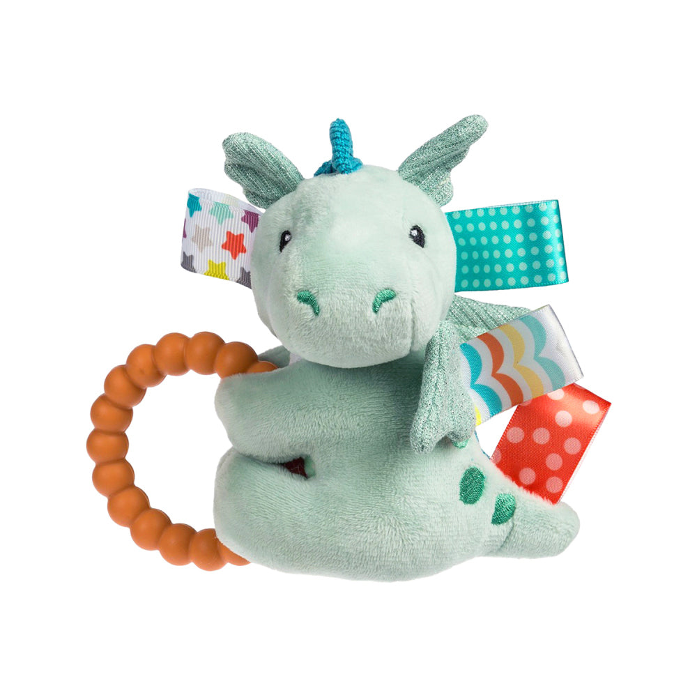 Mary Meyer Taggies Drax Dragon 13cm Teether Rattle Toy Baby/Infant Kids 0+ Green