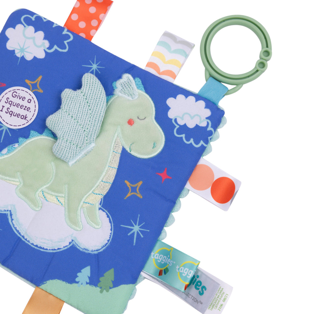 Mary Meyer Taggies Drax Dragon Crinkle Me Activity Toy 16.5cm Baby/Kids 0+ Blue — image 2