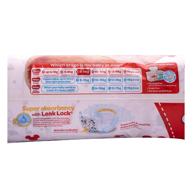Huggies Essentials Mickey Crawler Absorbent Size 3 Disposable Nappies (52 Pieces) — image 4