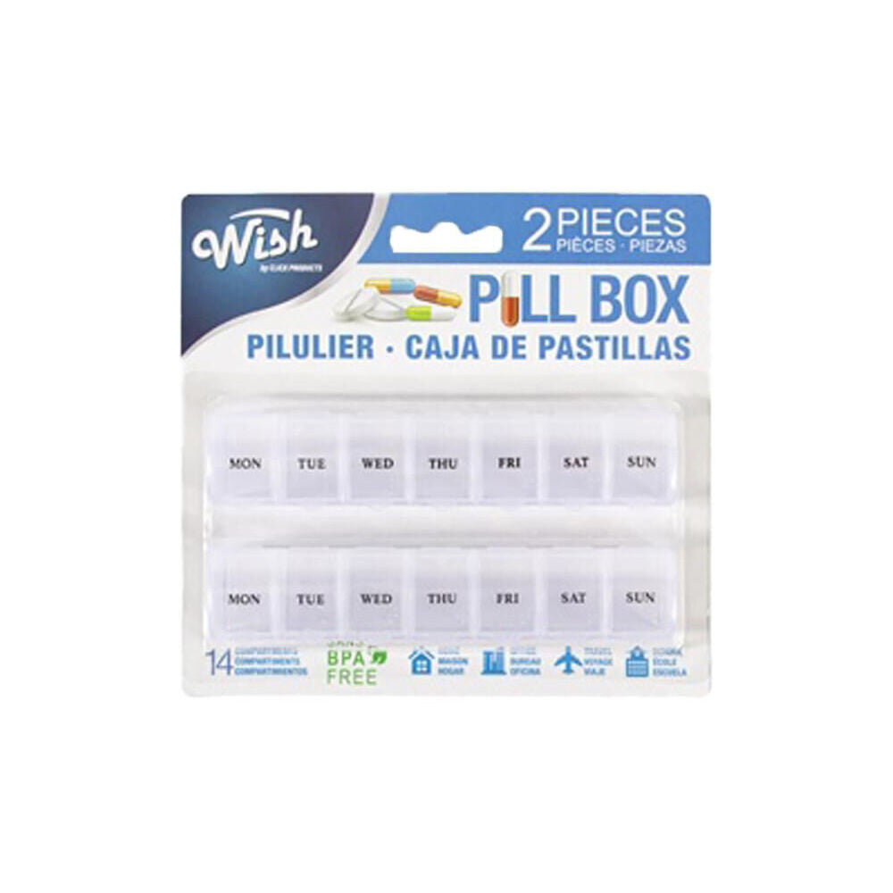 Wish Health Supplement Travel Pill Capsule Organiser Weekly Assorted (2 Pieces) — image 3