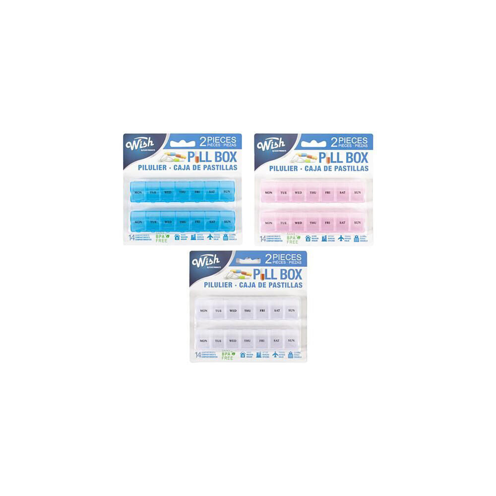 Wish Health Supplement Travel Pill Capsule Organiser Weekly Assorted (2 Pieces) — image 4