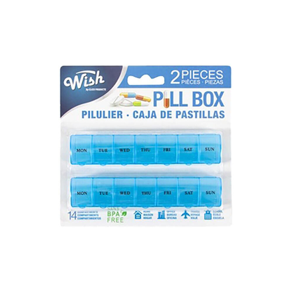 Wish Health Supplement Travel Pill Capsule Organiser Weekly Assorted (2 Pieces) — image 2