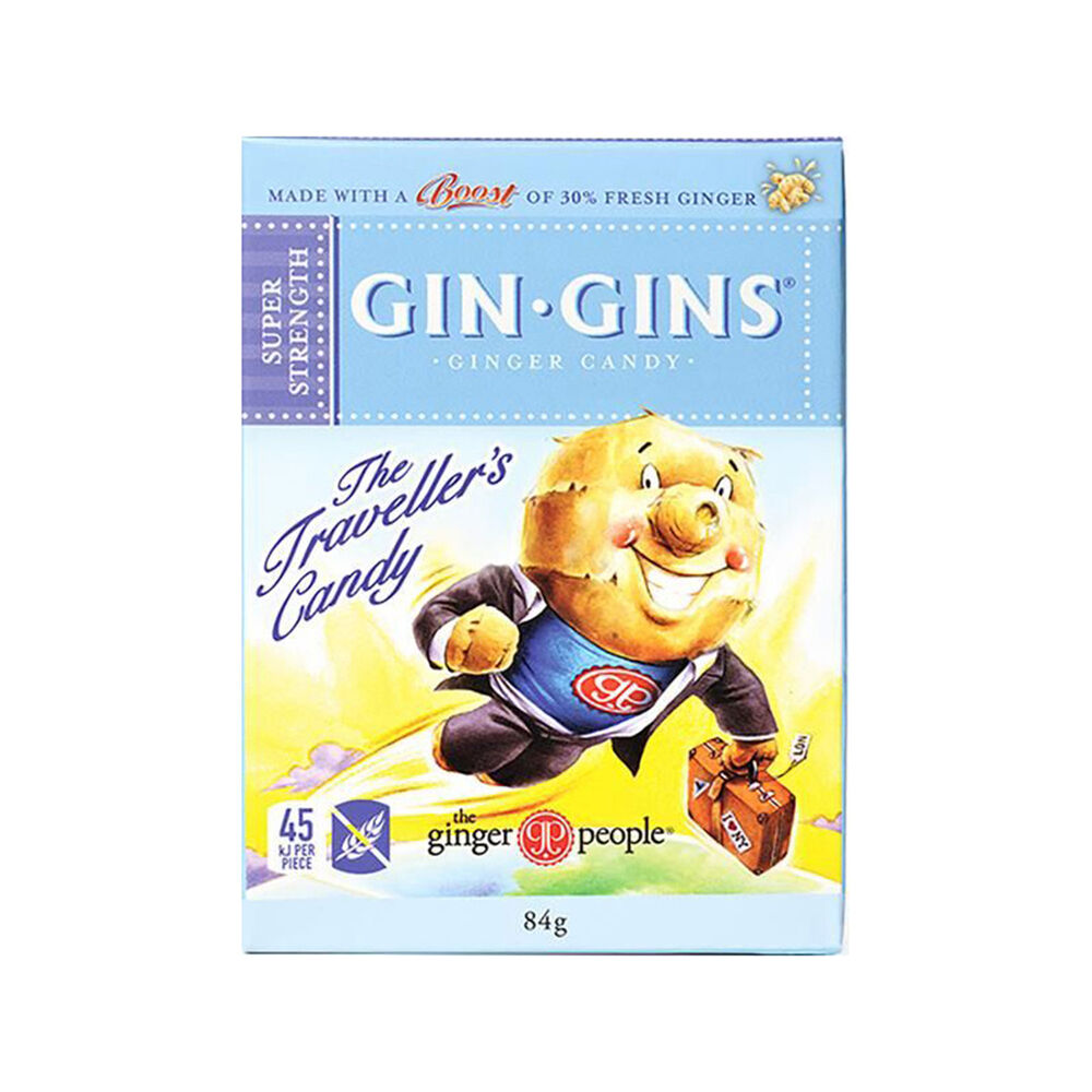 The Ginger People 84g Lollies Gin Gins Super Strength Ginger-Flavoured Candy