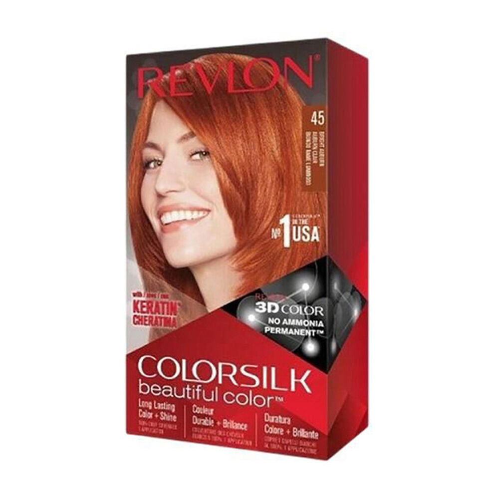 Revlon 45 Bright Auburn Ammonia-Free ColorSilk Permanent Hair Colour Dye