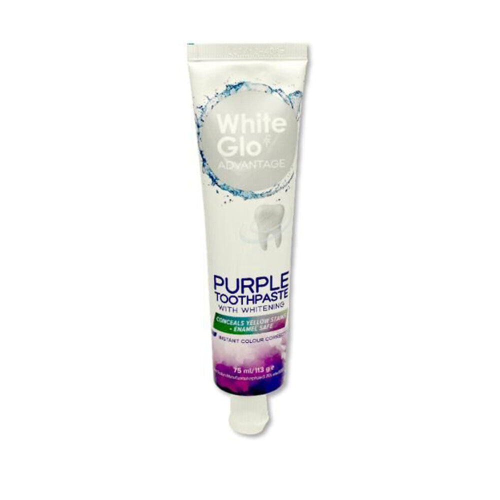 White Glo Advantage Purple w/ Whitening Dental Care Toothpaste 113g (12 Pack) — image 2