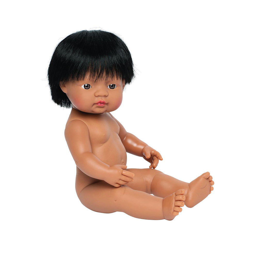 Miniland Baby Doll Hispanic Boy 38cm Lifelike Kids Fun Pretend Play Toy 10m+ — image 2