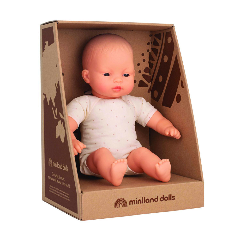 Miniland Soft Body Doll Asian 32cm Lifelike/Realistic Kids Pretend Play Toy 10m+