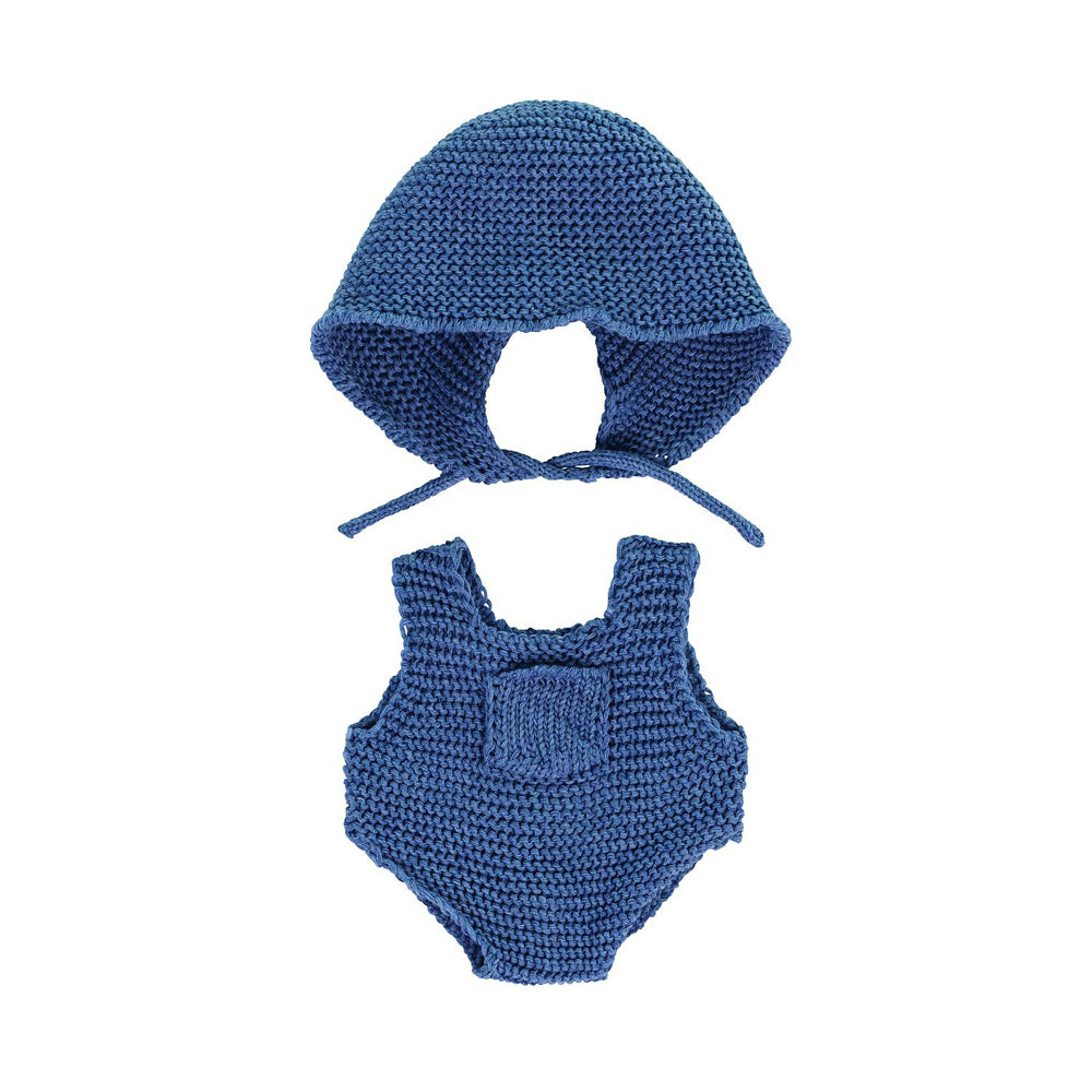 Miniland Knitted Doll Outfit Rompers & Hood Clothes Set 21cm Kids Toy 3+ (2 Pieces)