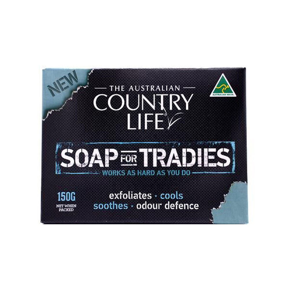 Country Life 150g Exfoliates & Odour Defense Tradies Daily Bar Soap