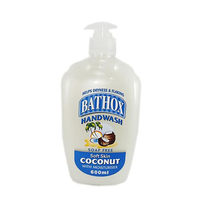 Bathox Handwash Pump Coconut 600ml Moisturising Liquid Hand Cleaning Care