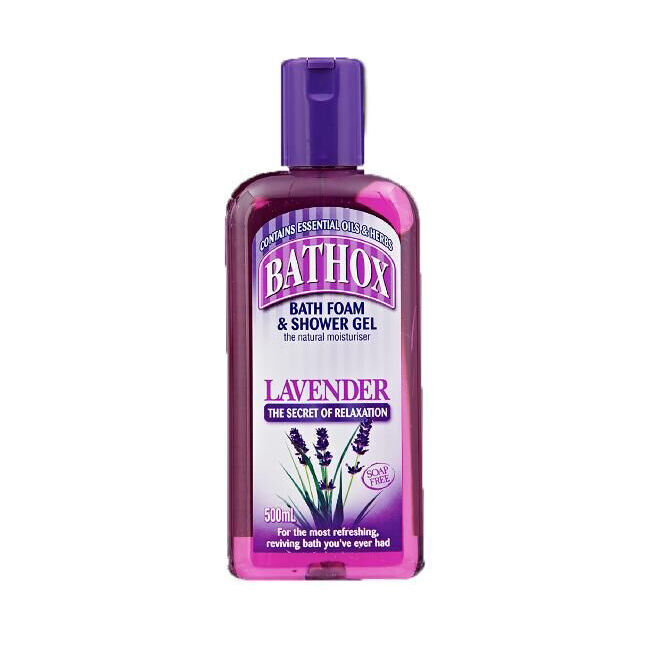 Bathox Liquid Bath Foam Shower Gel Lavender 500ml Moisturising Body Care (8 Pack) — image 2