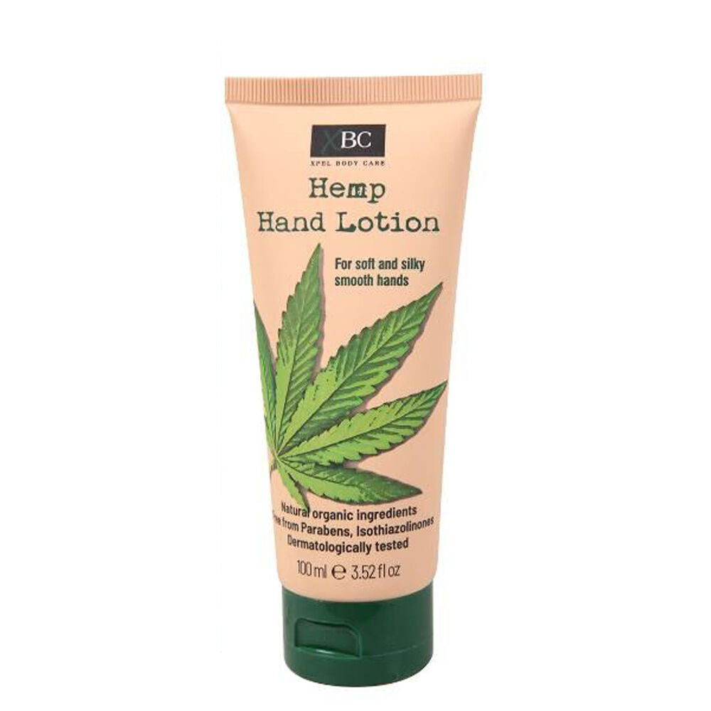 XBC 100ml Natural Organic Hemp Hand & Nail Lotion For Silky Smooth Skin