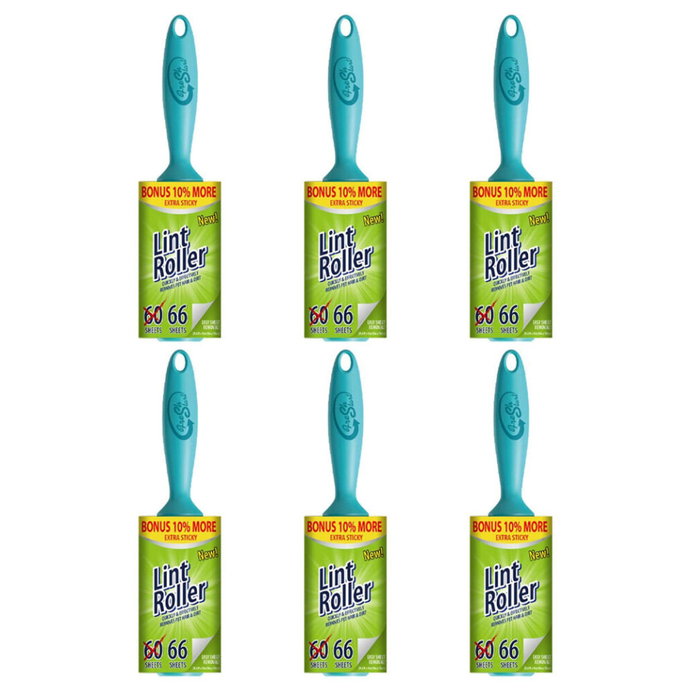 Fresh Start 66-Sheet Lint Roller Pet Hair/Dirt Remover Extra Sticky (6 Pack)