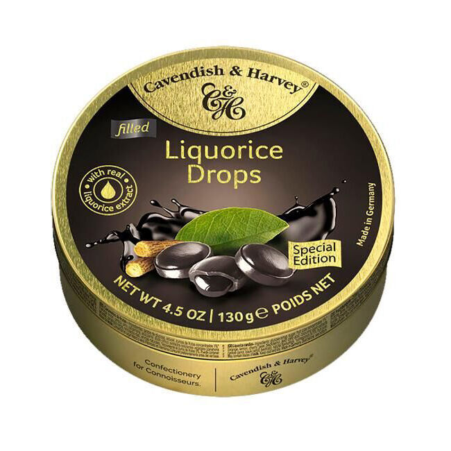 Cavendish & Harvey Liquorice Drops 130g Candy Lollies Sweet Confectionery (12 Pack) — image 2
