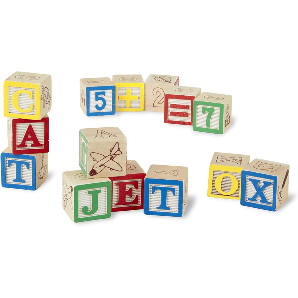 Melissa & Doug Wooden ABC123 Blocks Kids Educational Toy 2y+ Pouch Included (50 Pieces) — image 2