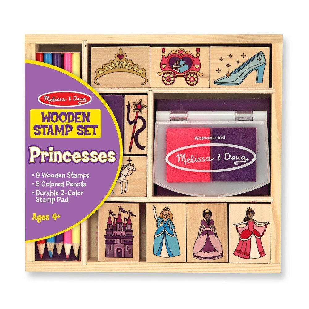 Melissa & Doug Wooden Princess Stamp Set Kids/Childrens Interactive Play Toy 4y+