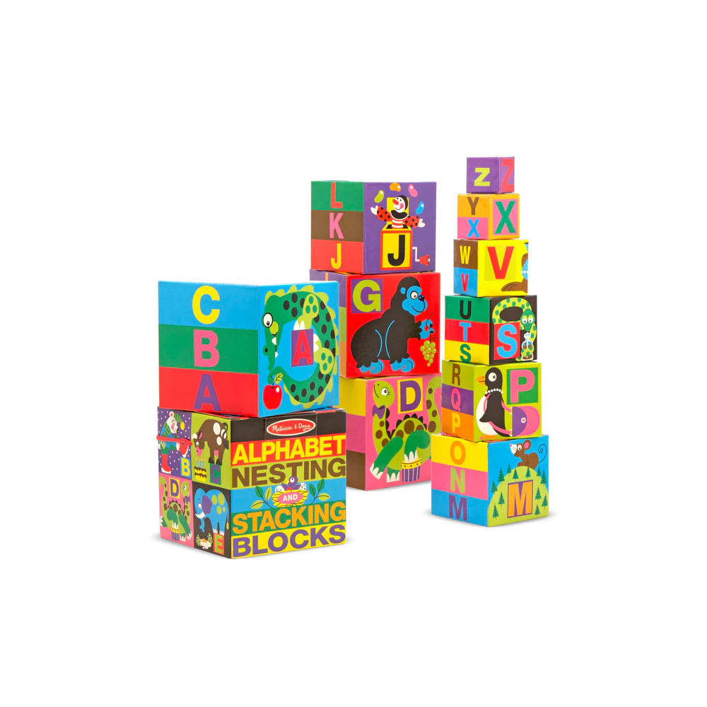 Melissa & Doug Kids/Childrens Alphabet Nesting & Stacking Blocks Toy 2+ — image 3