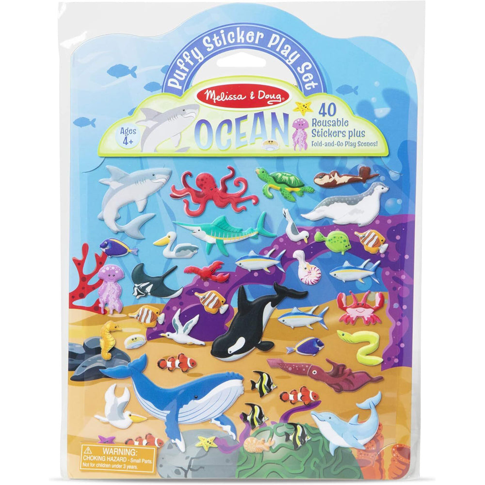 Melissa & Doug Kids/Childrens Puffy Sticker Play Set Ocean Reusable Toy 4+