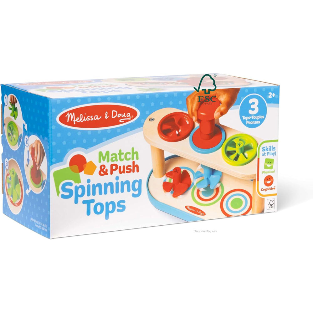 Melissa & Doug Match & Push Spinning Tops Kids/Childrens Interactive Play Toy 2+ — image 2