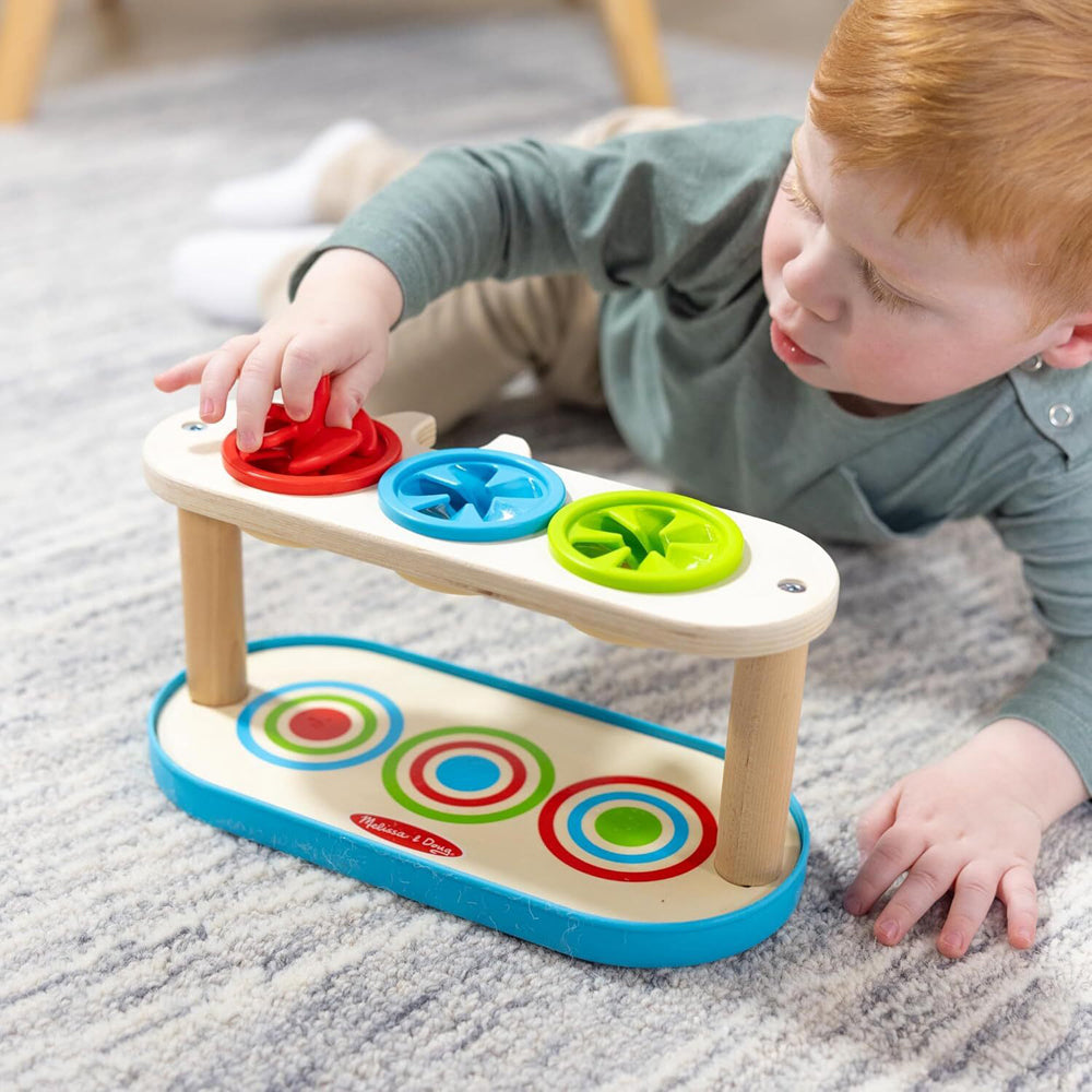 Melissa & Doug Match & Push Spinning Tops Kids/Childrens Interactive Play Toy 2+ — image 3