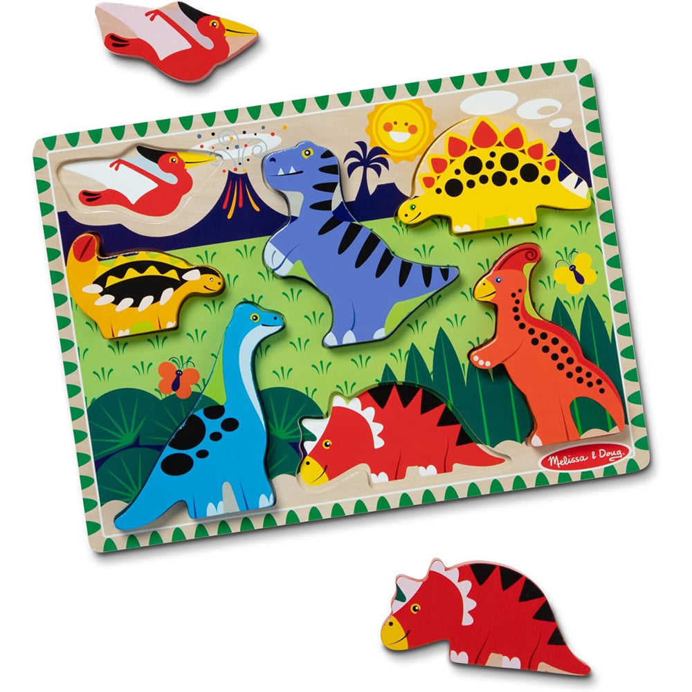 Melissa & Doug Dinosaurs Chunky Puzzle Kids/Childrens Interactive Play Toy 2y+ — image 3