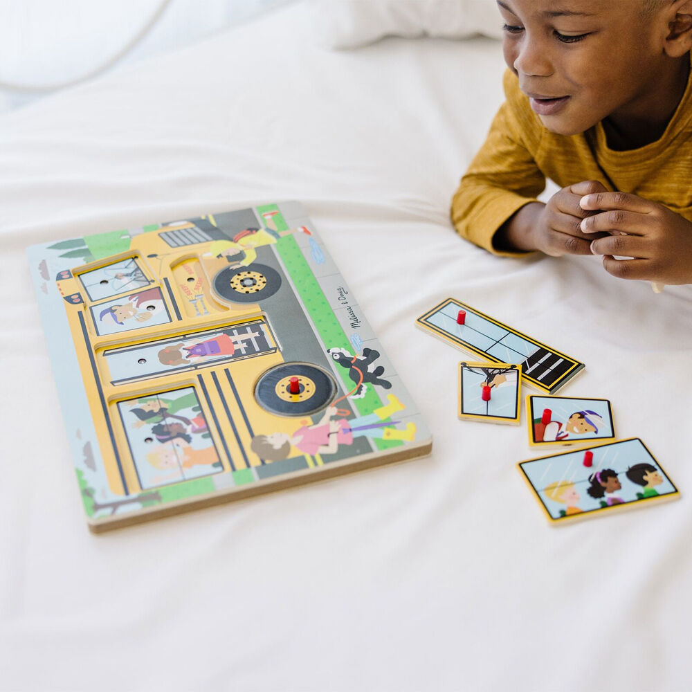 Melissa & Doug The Wheels on the Bus Song Wooden Sound Puzzle Jigsaw 2y+ (6 Pieces) — image 2