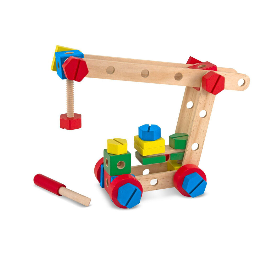 Melissa & Doug Construction Set in a Box Wooden Kids Toy Building Kit 4y+ (48 Pieces) — image 2
