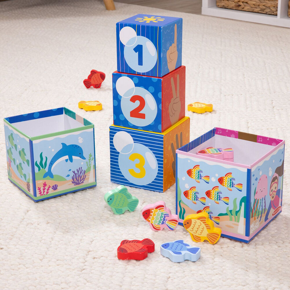 Melissa & Doug Ms. Rachel Nesting Tower Blocks Kids Toy Sort Count 2y+ — image 3