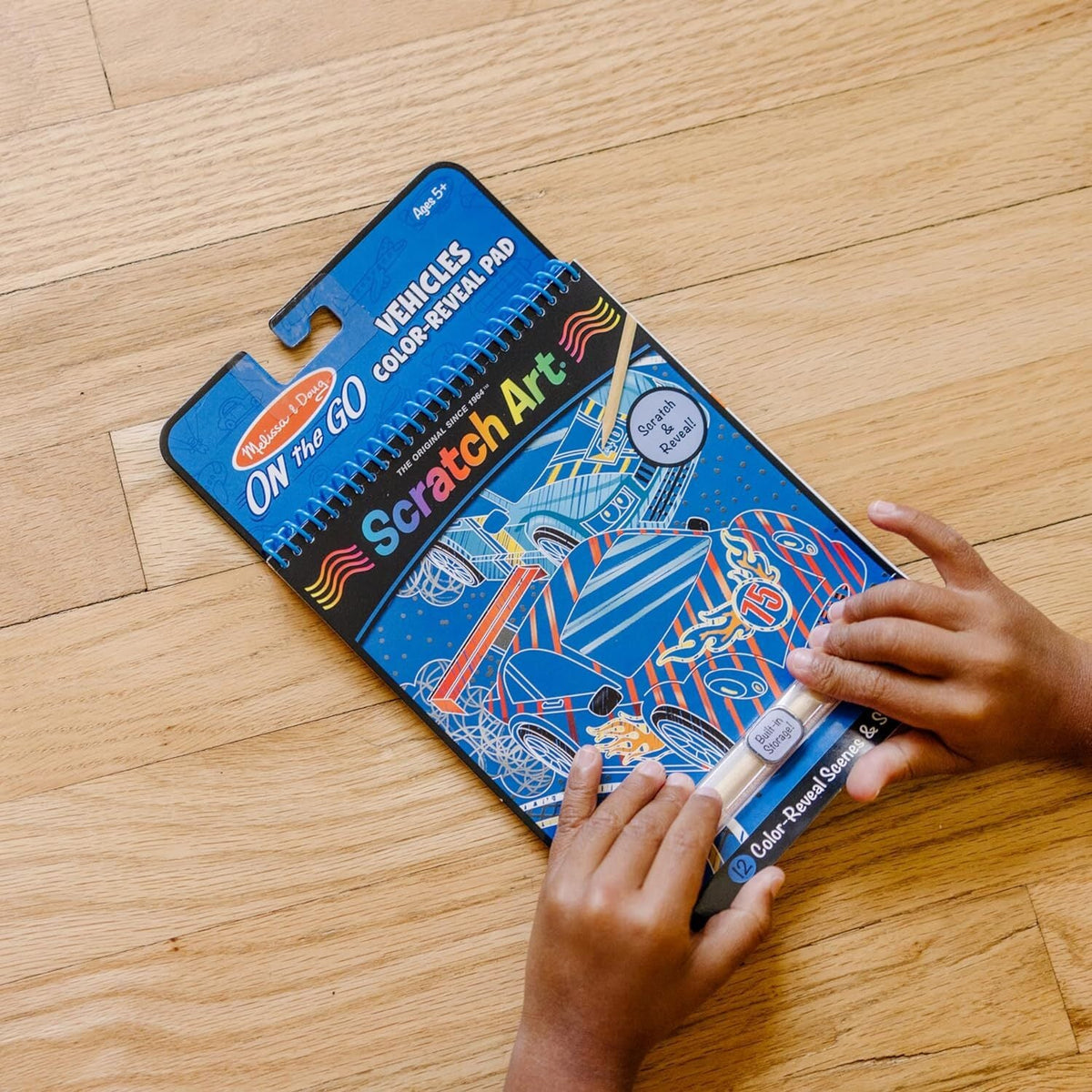 Melissa & Doug Kids/Childrens Scratch Art Pad On The Go Vehicles Toy 5+ — image 4