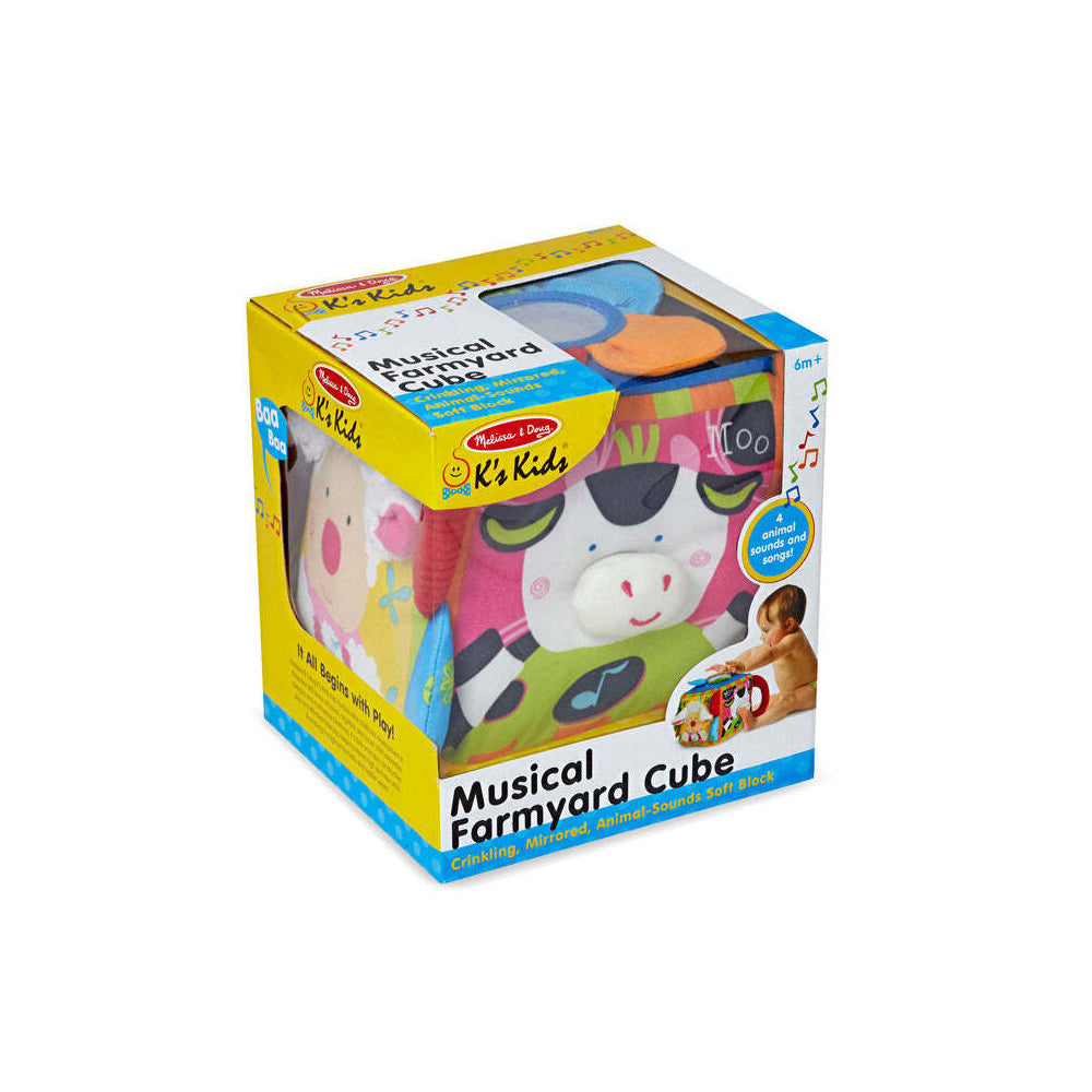 Melissa & Doug Musical Farmyard Cube Kids/Childrens Interactive Play Toy 6m+