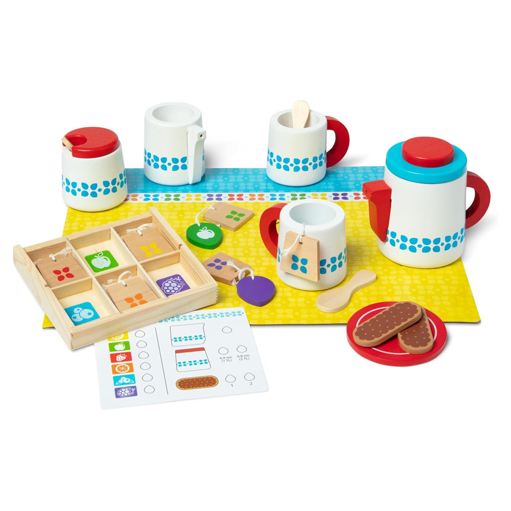 Melissa & Doug Wooden Steep & Serve Tea Set Kids/Childrens Interactive Toy 3y+ — image 2