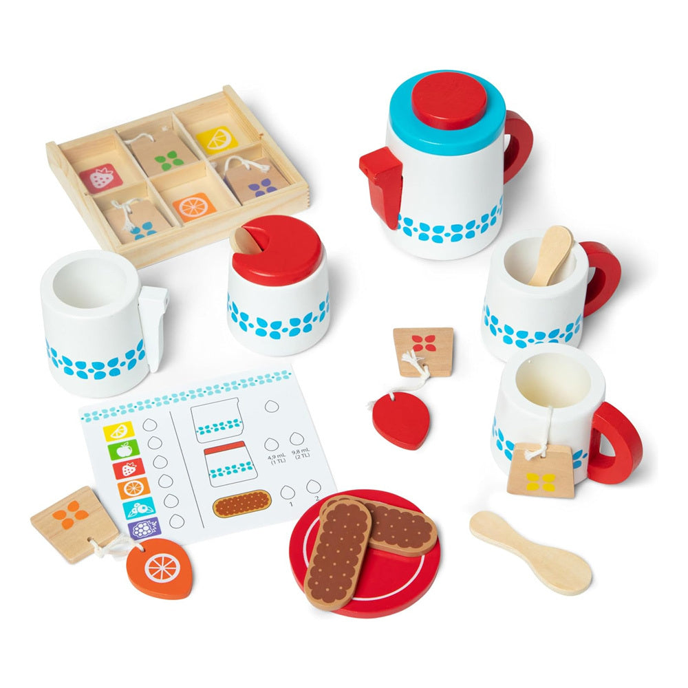 Melissa & Doug Wooden Steep & Serve Tea Set Kids/Childrens Interactive Toy 3y+ — image 3