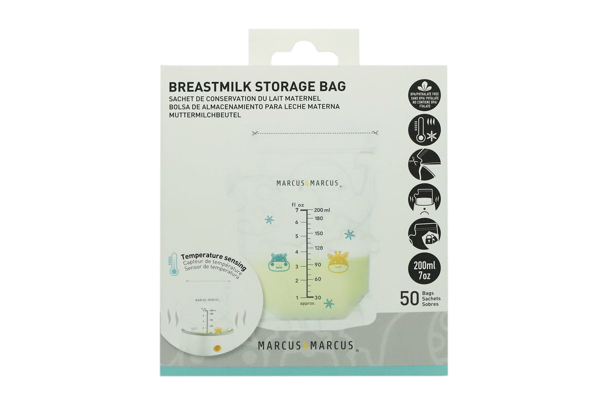 Marcus & Marcus Compact/Travel Breastmilk Storage Bag/Pouch Temperature Sensing
