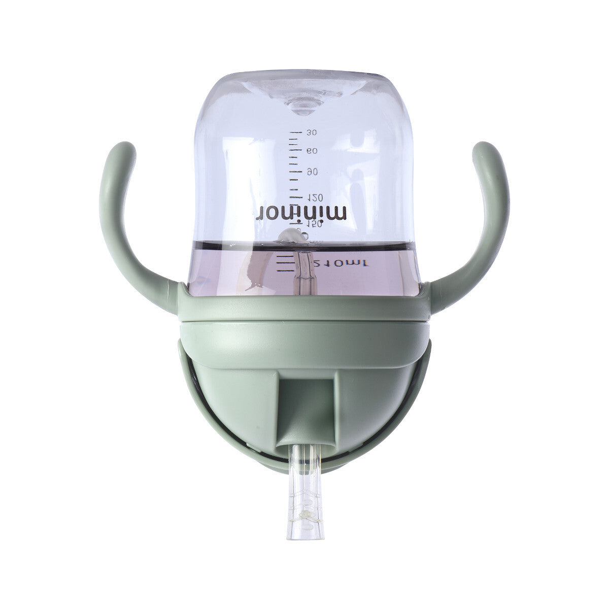 Mininor Baby/Infant 220ml Tritan Straw Bottle Water/Juice Drink Cup Willow Green — image 5