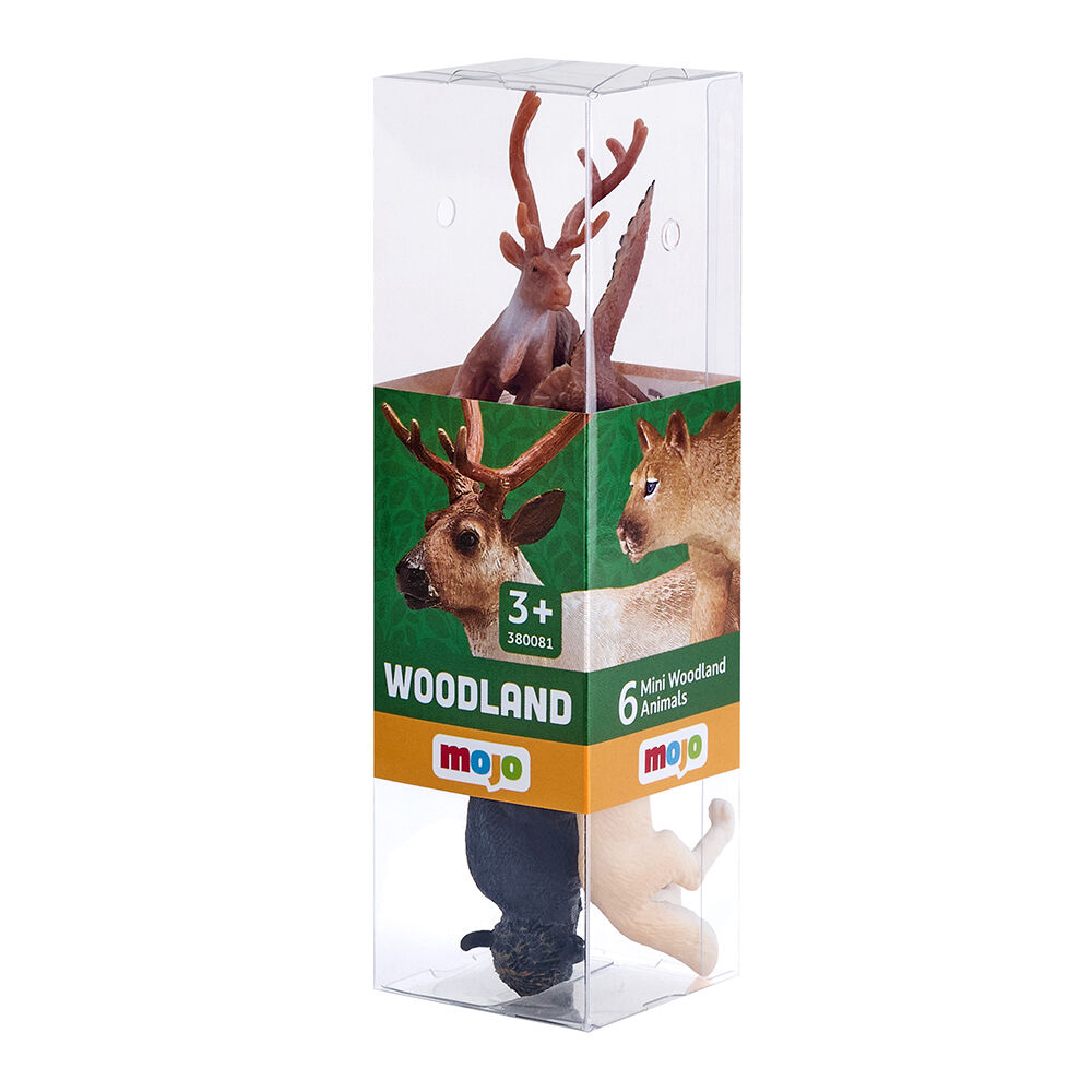 Mojo Woodland Animal Figure Kids/Children Fun Playset Toy 3y+ Assorted (6 Pieces)