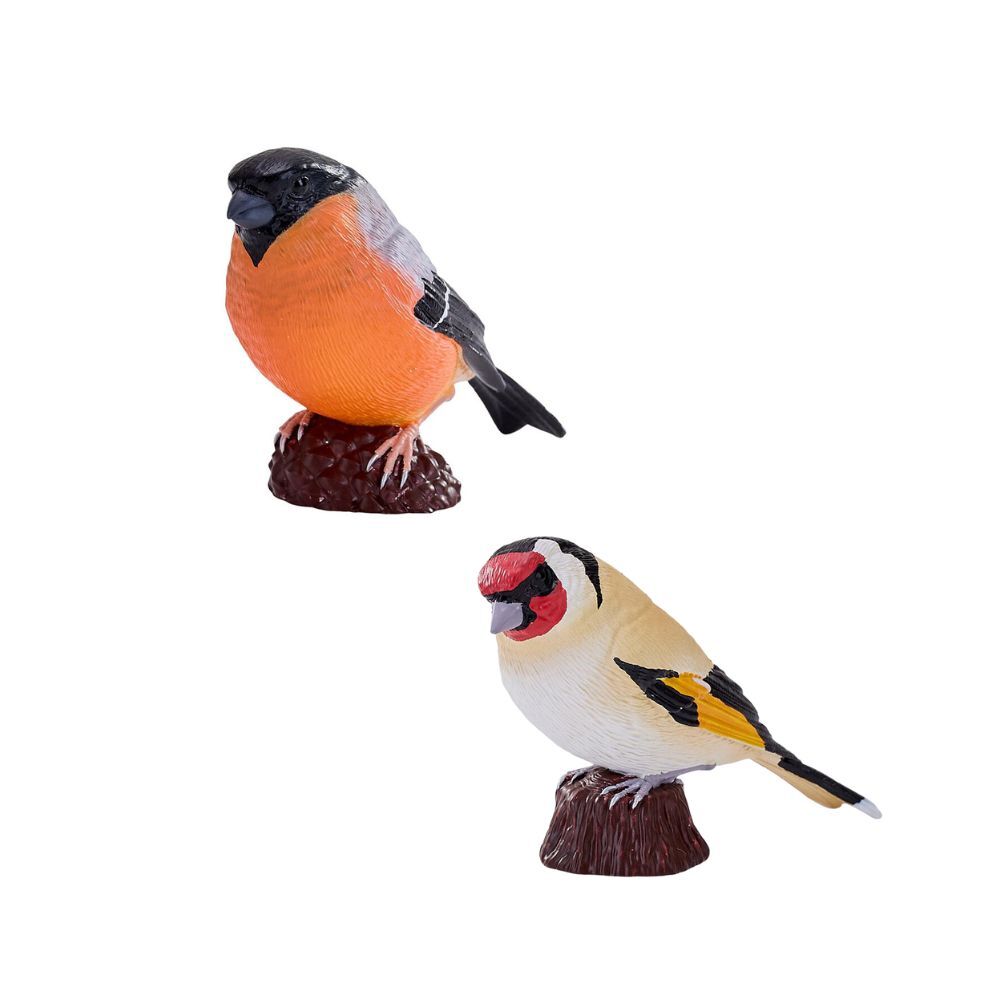 Mojo 2025 Figurine Bird Sculpture Combo Set Bullfinch/European Goldfinch