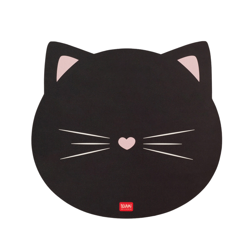 Legami PVC Mousepad Anti-Slip Computer/Laptop Desk Mouse Mat Pad Kitty Black