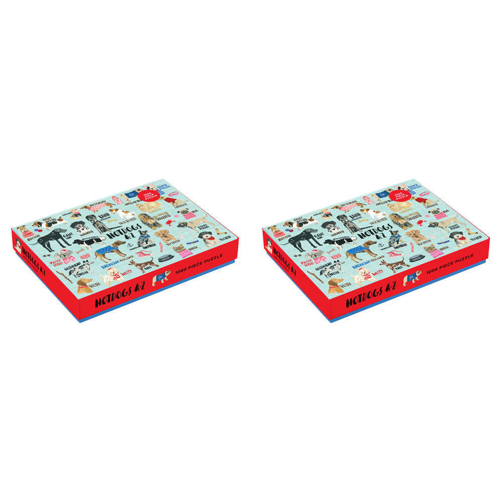 Mudpuppy 1000pc Mudpuppy Family Jigsaw Puzzle 69x51cm Hot Dogs Kids Play Game 6y+ (2 Pack)