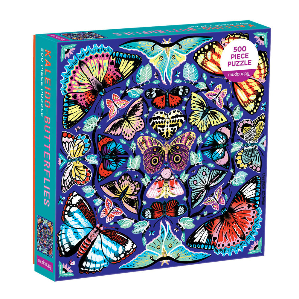 Mudpuppy Kids Jigsaw Puzzle Game Toy 51x51cm Kaleido Butterflies 8+ (500 Pieces)