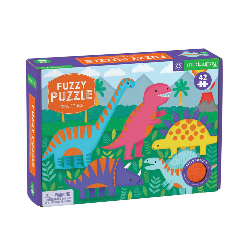 Mudpuppy Kids/Children Jigsaw Puzzle Toy 38x38cm Fuzzy Dinosaurs 3+ (42 Pieces)
