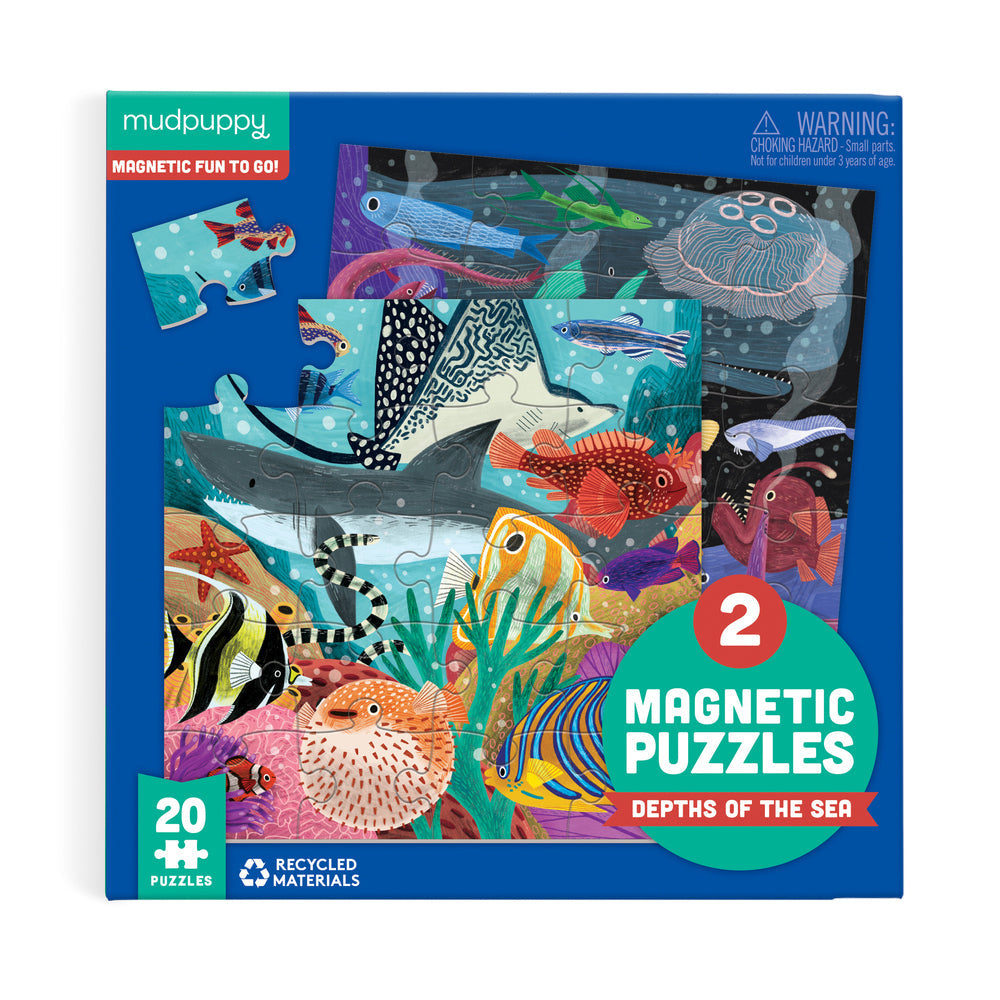 Mudpuppy Magnetic Jigsaw Puzzle 17x17cm Depths of Seas Kids Game 3y+ (20 Pieces) — image 2