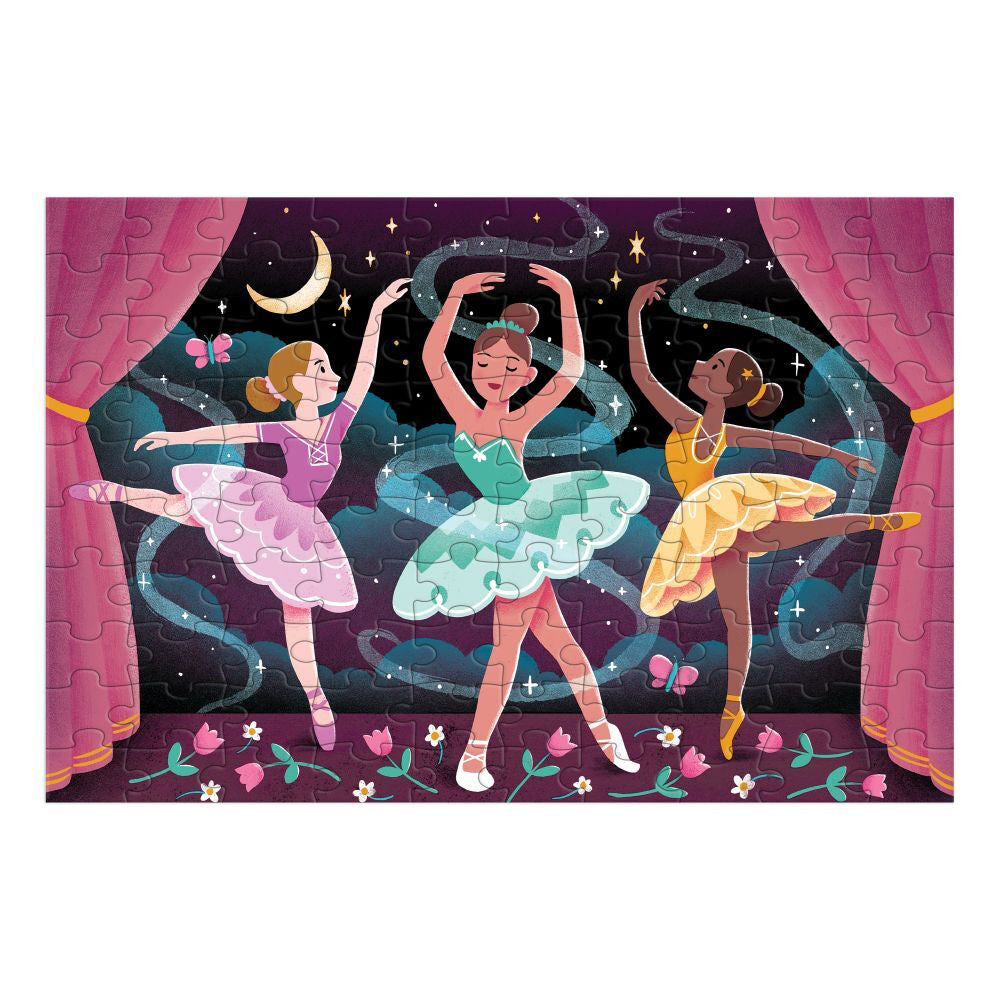 Mudpuppy Glow Jigsaw Puzzle 46x30.5cm Fun Game Moonlight Ballet 5+ (100 Pieces)