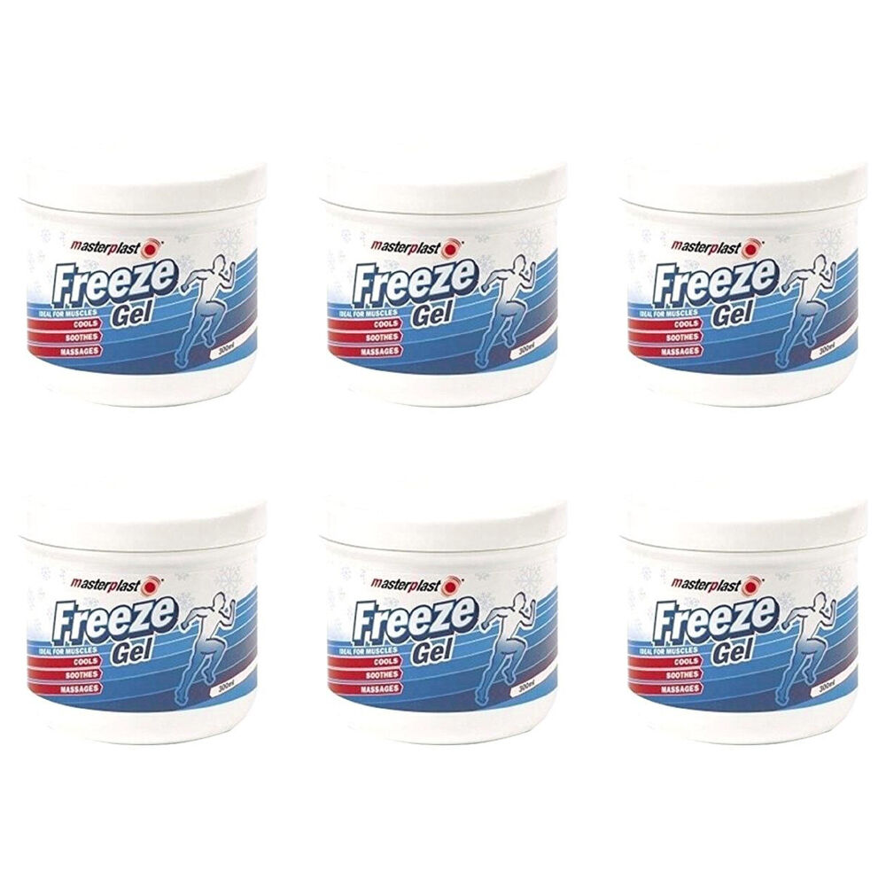 Masterplast Freeze Massage Muscle Relief Cooling Gel 200ml (6 Pack)