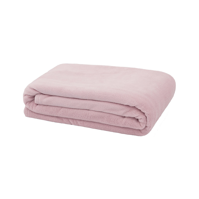 Bambury Decorative Ultra Soft Microplush Throw Rug Home Decor Knitted — Blush