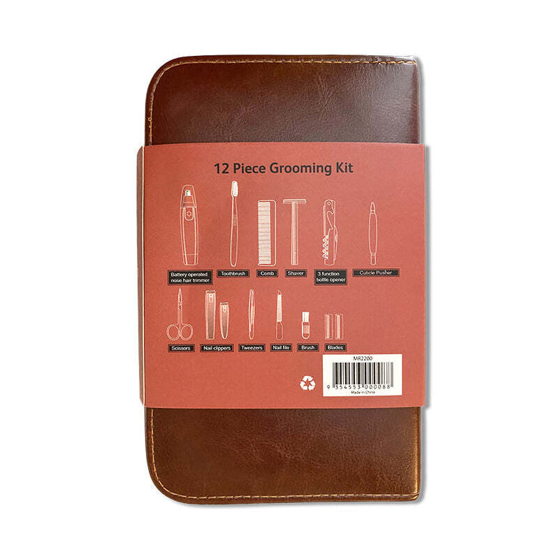 Men's Republic Grooming Zipper Bag Trimmer/Shaver/Comb Portable Kit 12.5cm (12 Pieces) — image 3