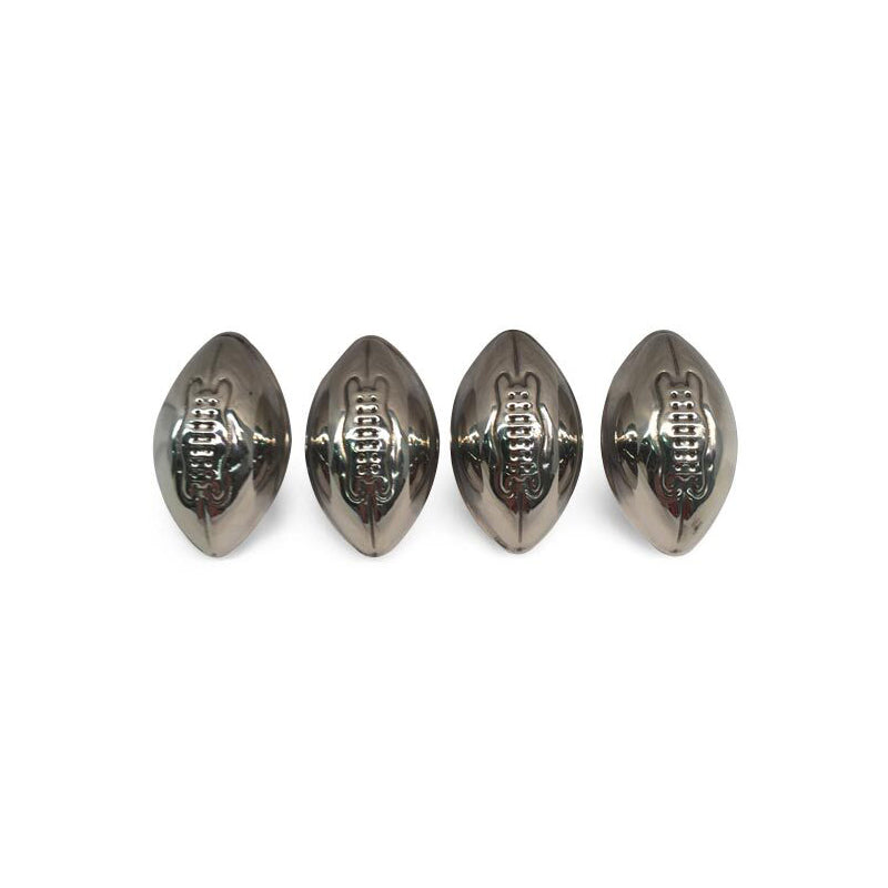 Men's Republic Cooling Footy Ball Novelty Reusable Ice Cubes Stainless Steel (4 Pieces)