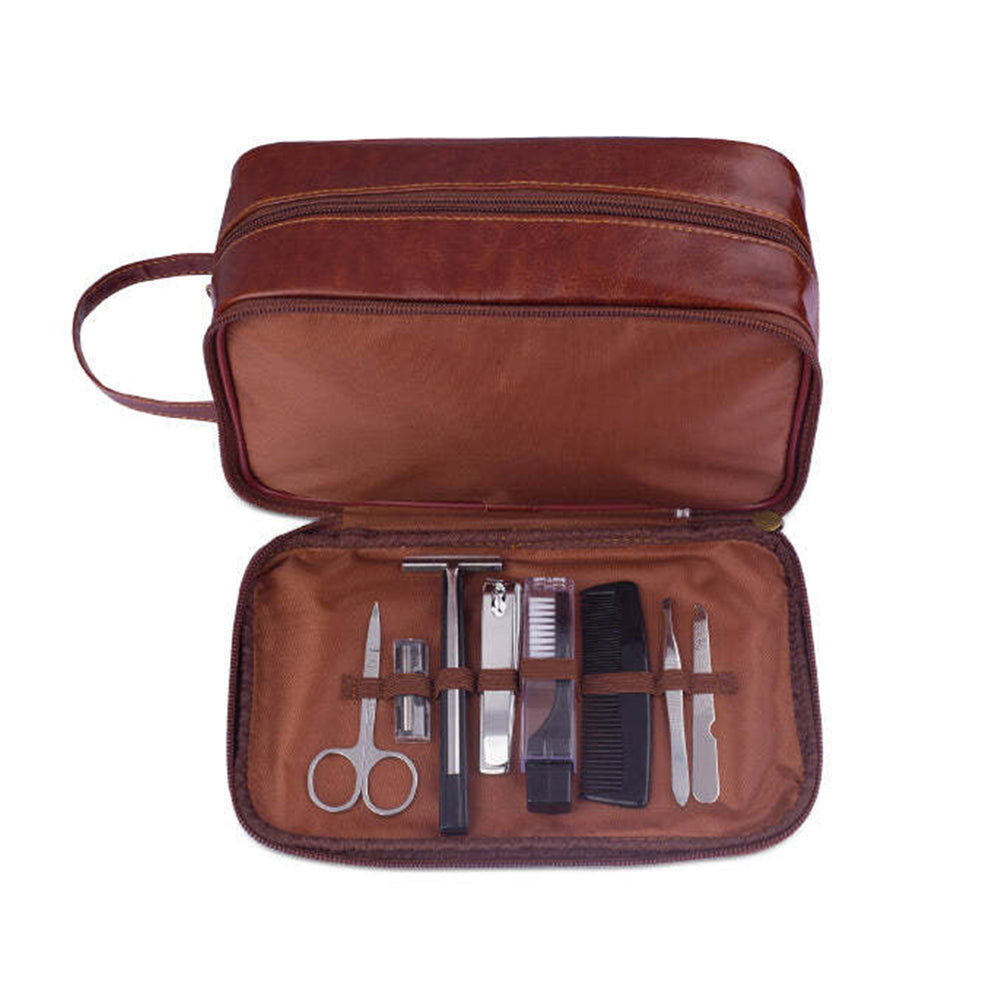 Men's Republic On The Go Portable Toiletry/Overnight Bag With Grooming Set (9 Pieces)