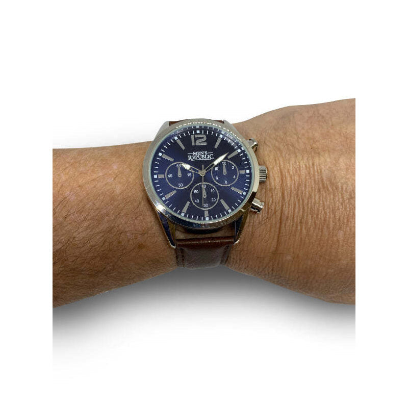 Men's Republic Casual Sleek Modern Watch Set With 4 Bracelets Blue Face (5 Pieces) — image 2